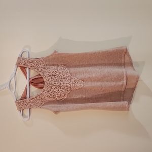 Maurices lace front and tie back top